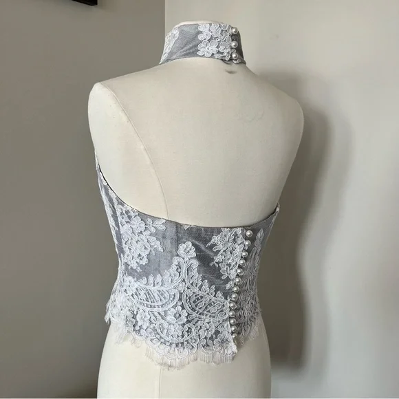 Formal Lace Halter Top - Picture 7 of 7